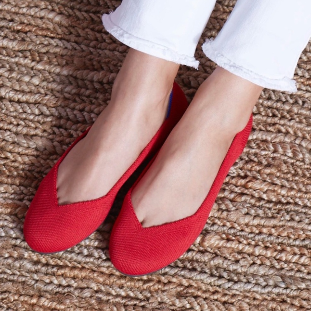 Rothy’s "The Flat" Red Flats - W8.5